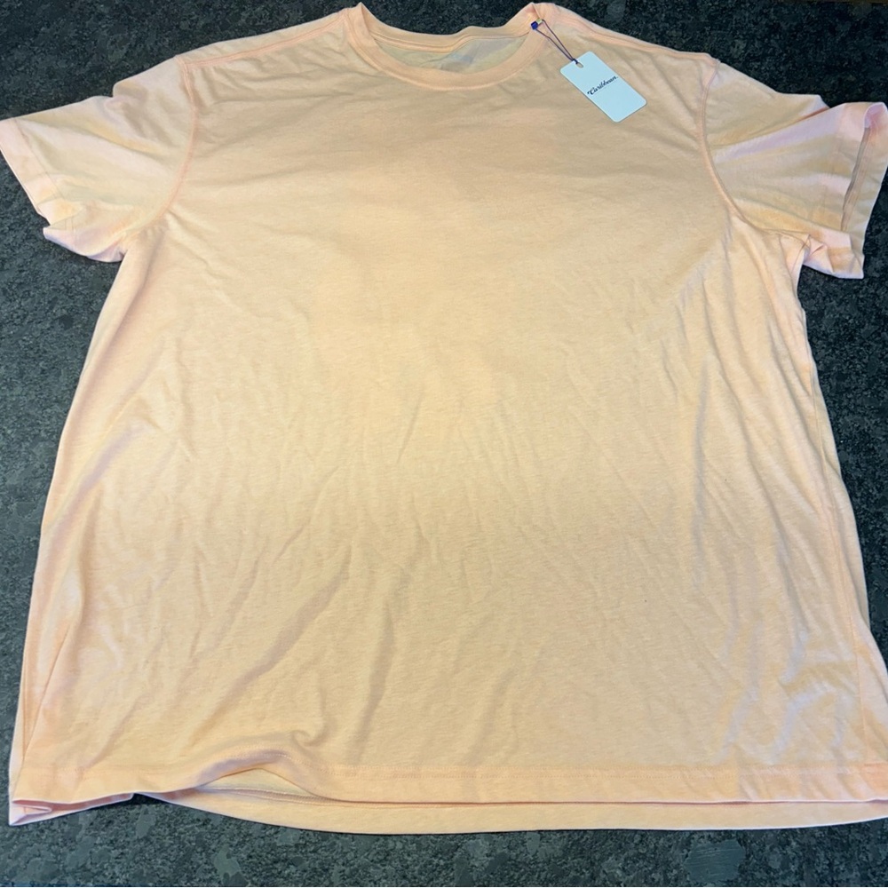 NWT Roundtree & Yorke Caribbean Tall Man Pink Peach Tshirt Tropical Print
